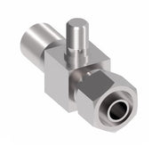 75701 Weatherhead by Danfoss | 757 'E' Series | Bumped Tube O-Ring Service Port Adapter with R134a High Service Port | 3/8" Tube Size | Steel