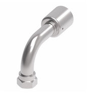 75712E-Z93 Weatherhead by Danfoss | 757 'E' Series | Female Bumped Tube O-Ring Swivel Tube 90° Elbow Crimp Fitting | -12 Female Bumped Tube O-Ring Swivel x -10 Hose Barb | Steel