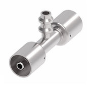 75712E-Y50 Weatherhead by Danfoss | 757 'E' Series | Hose Splicer with R134a Low Service Port Crimp Fitting | 5/8" Hose ID x 5/8" Hose ID | Steel