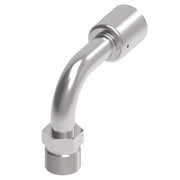 75708E-W68 Weatherhead by Danfoss | 757 'E' Series | Male Bumped Tube O-Ring Rigid Tube 90° Elbow Crimp Fitting | -08 Male Bumped Tube O-Ring x -08 Hose Barb | Steel