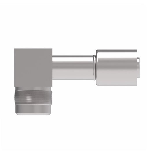 75712E-X12 Weatherhead by Danfoss | 757 'E' Series | Male SAE 45° Rigid 90° Elbow Crimp Fitting | -12 Male SAE 45° x -10 Hose Barb | Steel