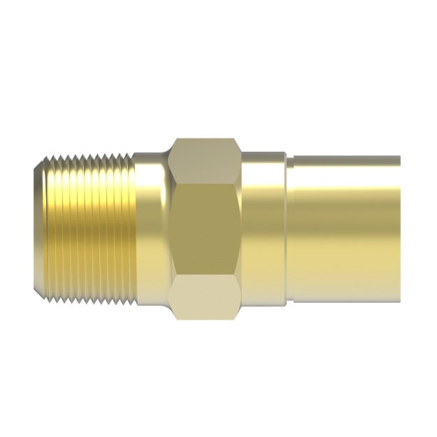 B-1116 Weatherhead by Danfoss | Everswage | Male Pipe Crimp Fitting for Everflex Hose | 7/8" Hose Barb x 1" Male NPT | Brass