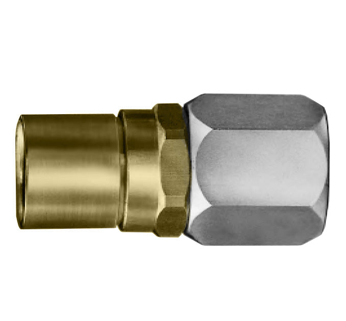 FITT. #35 Weatherhead by Danfoss | Everswage | Female SAE 45° Swivel Crimp Fitting for Everflex Hose | 5/8" Hose Barb x 3/4" Female SAE 45° Swivel | Brass