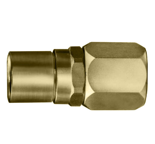 FITT. #30 Weatherhead by Danfoss | Everswage | Female SAE 45° Swivel Crimp Fitting for Everflex Hose | 3/16" Hose Barb x 1/4" Female SAE 45° Swivel | Brass