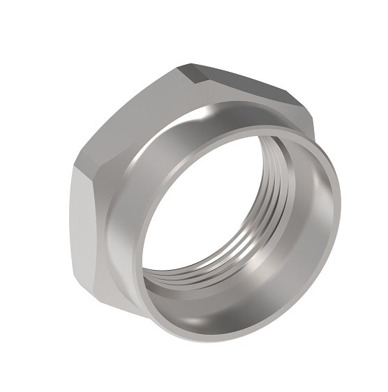 NJC-8-C Weatherhead by Danfoss | Everswage | Female 37° JIC Short Collar for Everflex Hose | 13/32" Hose Barb x 1/2" Female 37° JIC | Carbon Steel