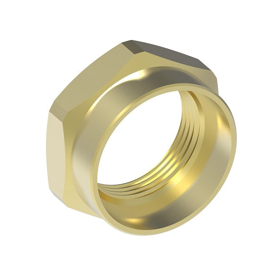 NJC-10-B Weatherhead by Danfoss | Everswage | Female 37° JIC Short Collar for Everflex Hose | 1/2" Hose Barb x 5/8" Female 37° JIC | Brass