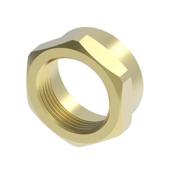 NJC-10-B Weatherhead by Danfoss | Everswage | Female 37° JIC Short Collar for Everflex Hose | 1/2" Hose Barb x 5/8" Female 37° JIC | Brass