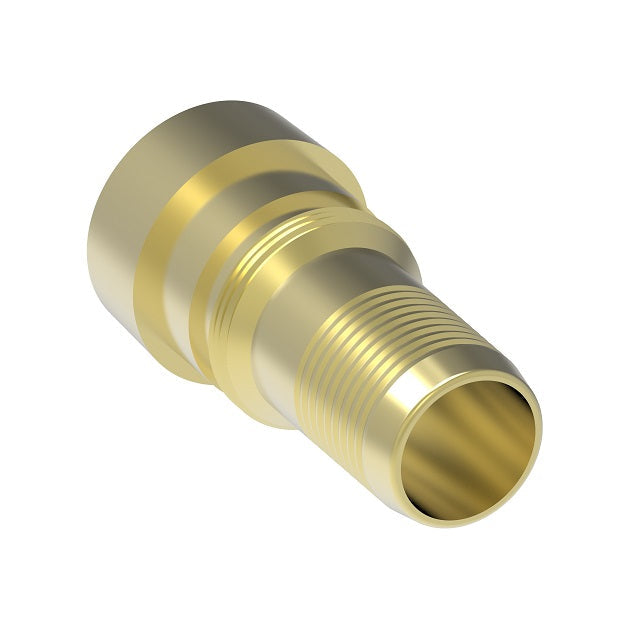 NJ-10-B Weatherhead by Danfoss | Everswage | Female 37° JIC Insert Crimp Fitting for Everflex Hose | 1/2" Hose Barb x 5/8" Female 37° JIC | Brass