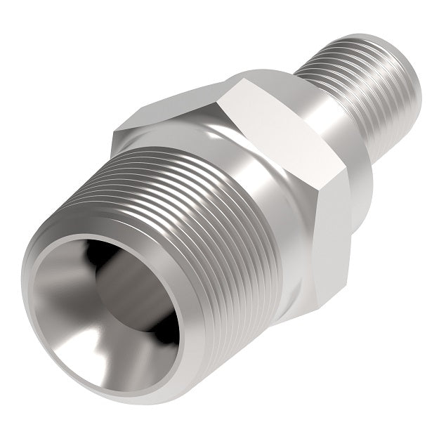 NM12-12-S Weatherhead by Danfoss | Everswage | Male Pipe Insert Crimp Fitting for Everflex Hose | 5/8" Hose Barb x 1" Male Pipe | Stainless Steel