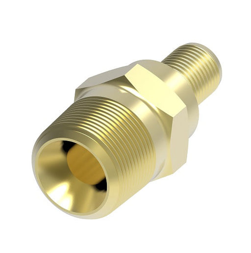 NM20-20-B Weatherhead by Danfoss | Everswage | Male Pipe Insert Crimp Fitting for Everflex Hose | 1-1/8" Hose Barb x 1-1/4" Male Pipe | Brass