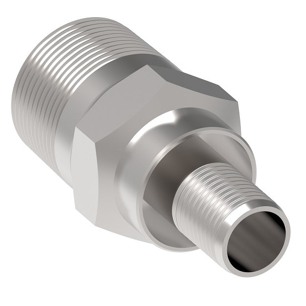 NM16-16-S Weatherhead by Danfoss | Everswage | Male Pipe Insert Crimp Fitting for Everflex Hose | 7/8" Hose Barb x 1" Male Pipe | Stainless Steel
