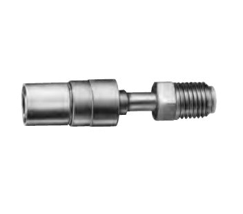 PT-S-4 Weatherhead by Danfoss | Everswage | Power Trim Crimp Fitting for Everflex Hose | 3/16" Hose Barb x 3/8" Male NPT | Stainless Steel