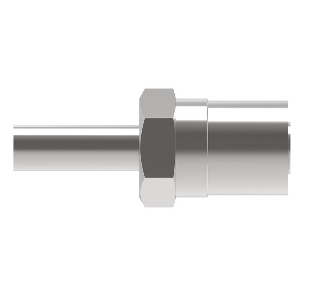 STE4-4 Weatherhead by Danfoss | Everswage | Tube Stub Crimp Fitting for Everflex Hose | 3/16" Hose Barb x 1/4" Tube OD | 300 Stainless Steel