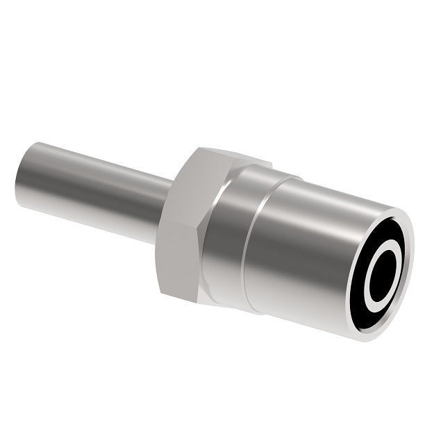 STE4-5 Weatherhead by Danfoss | Everswage | Tube Stub Crimp Fitting for Everflex Hose | 1/4" Hose Barb x 1/4" Tube OD | 300 Stainless Steel