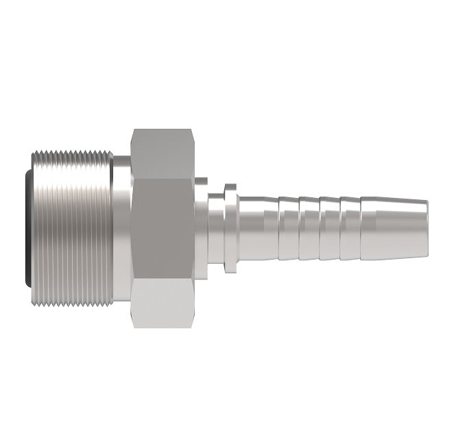 14211-10-08ZF Winner by Danfoss | Male ORS 2-Piece Hose Crimp Fitting | -10 Male O-Ring Face Seal x -08 Hose Barb | Steel