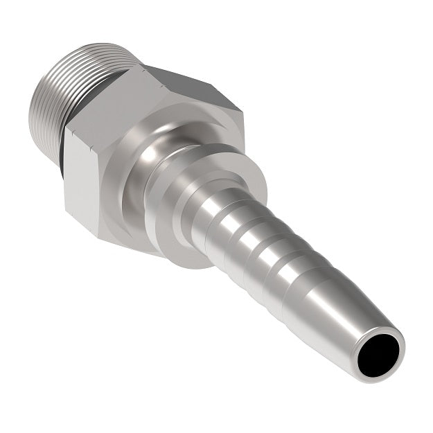 16011-08-06ZF Winner by Danfoss | Male O-Ring Boss 2-Piece Hose Crimp Fitting | -08 Male O-Ring Boss x -06 Hose Barb | Steel