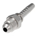 16711-10-08ZF Winner by Danfoss | Male 37° JIC 2-Piece Hose Crimp Fitting | -10 Male 37° JIC x -08 Hose Barb | Steel