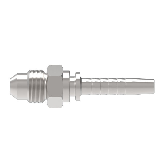 16711-12-10ZF Winner by Danfoss | Male 37° JIC 2-Piece Hose Crimp Fitting | -12 Male 37° JIC x -10 Hose Barb | Steel