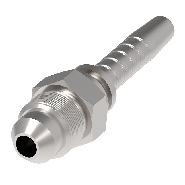 16711-12-10ZF Winner by Danfoss | Male 37° JIC 2-Piece Hose Crimp Fitting | -12 Male 37° JIC x -10 Hose Barb | Steel