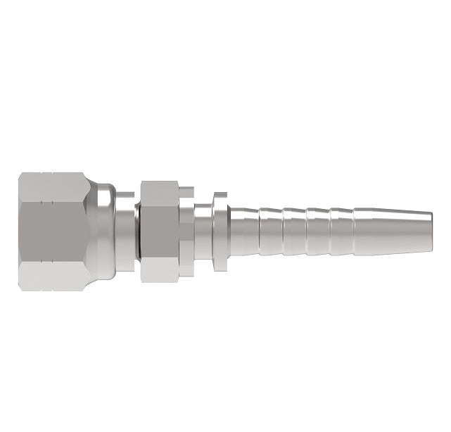 26711D-12-12ZF Winner by Danfoss | Female 37° JIC Swivel 2-Piece Hose Crimp Fitting (with Backup Hex) | -12 Female 37° JIC Swivel x -12 Hose Barb | Steel