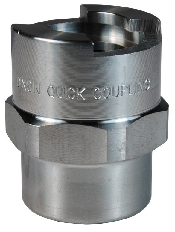 4NF6-S by Dixon Valve | Pneumatic Quick Disconnect Coupling | Dix-Lock® N-Series | 3/4" Female NPTF x 1/2" Body Size | Socket | Nitrile Seal | 303 Stainless Steel
