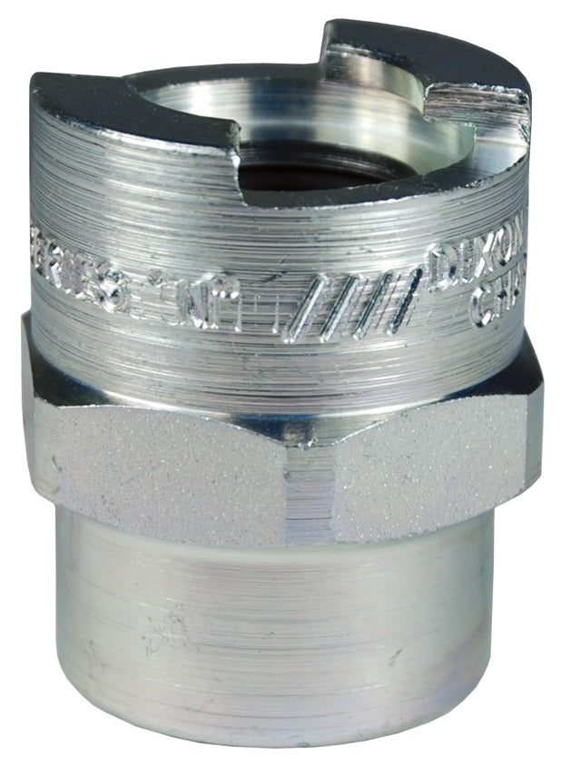 4NF4 by Dixon Valve | Pneumatic Quick Disconnect Coupling | Dix-Lock® N-Series | 1/2" Female NPTF x 1/2" Body Size | Socket | Nitrile Seal | Steel