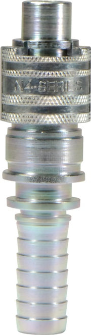 N4S6 by Dixon Valve | Pneumatic Quick Disconnect Coupling | Dix-Lock® N-Series | Hose Barb | 3/4" Hose ID x 1/2" Body Size | Plug | Steel