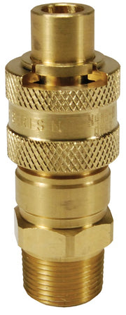 N4M8-B by Dixon Valve | Pneumatic Quick Disconnect Coupling | Dix-Lock® N-Series | 1" Male NPTF x 1/2" Body Size | Plug | Brass