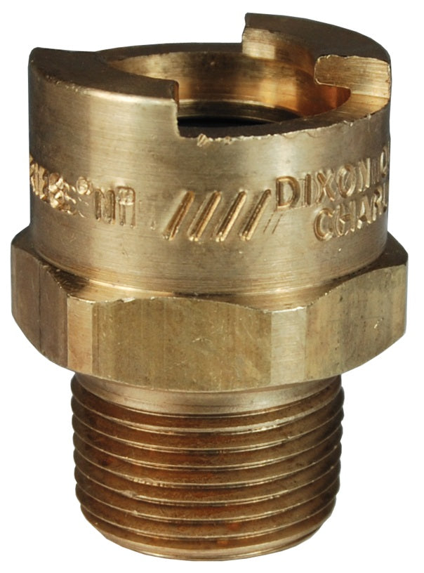 4NM3-B by Dixon Valve | Pneumatic Quick Disconnect Coupling | Dix-Lock® N-Series | 3/8" Male NPTF x 1/2" Body Size | Socket | Nitrile Seal | Brass