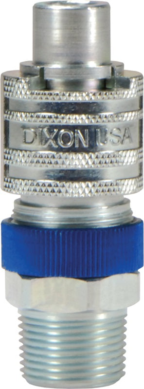 N4BM4-LS by Dixon Valve | Pneumatic Quick Disconnect Coupling | Dix-Lock® N-Series | 1/2" Male BSPT x 1/2" Body Size | Plug with Locking Sleeve | Steel
