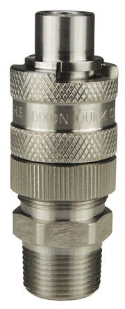 N4M6-S-LS by Dixon Valve | Pneumatic Quick Disconnect Coupling | Dix-Lock® N-Series | 3/4" Male NPTF x 1/2" Body Size | Plug with Locking Sleeve | 303 Stainless Steel