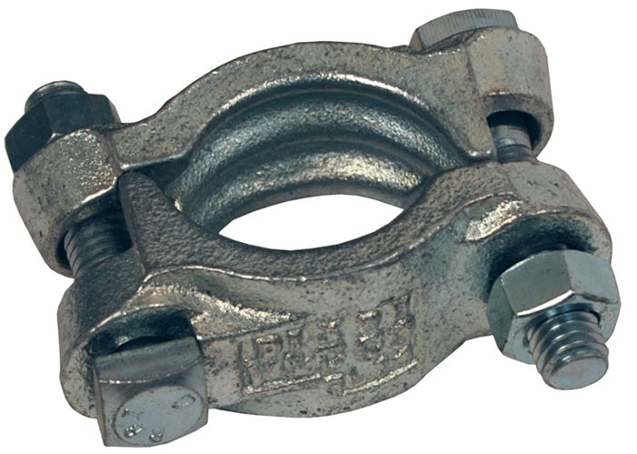 DL20 by Dixon Valve | Double Bolt Clamp | Hose OD Range: from 1-48/64" to 2-3/64" | without Saddles | Plated Iron