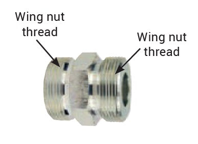 GDB3 by Dixon Valve | Boss® Ground Joint | Double Spud | 1/2" Size | Wing Nut Thread x Wing Nut Thread | Plated Steel