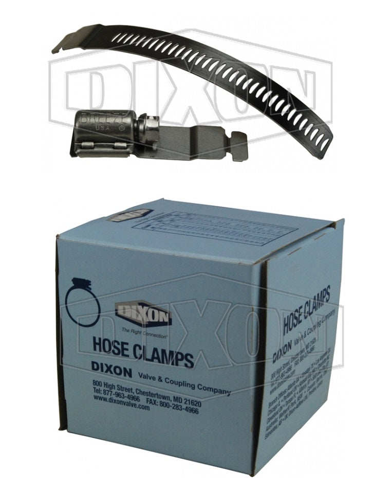 4004 by Dixon Valve | Worm Gear Make-A-Clamp Kit | Box With 10 Adjustable Fasteners | 1/2" Band Width | Stainless Steel