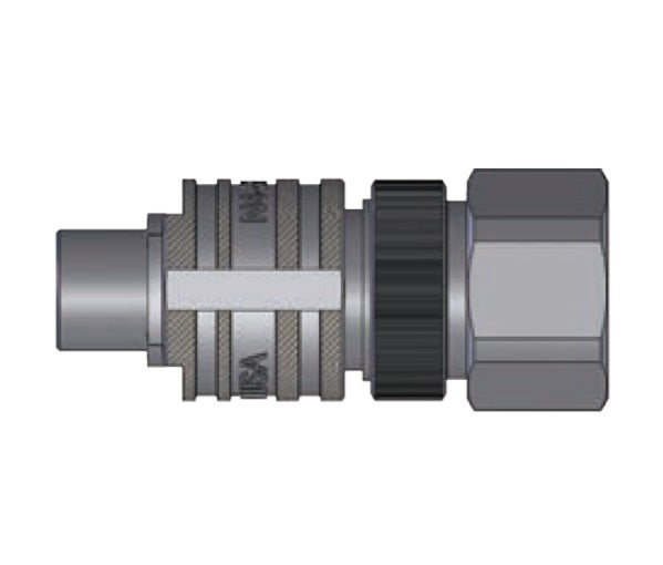 N4F6-ZLS by Dixon Valve | Pneumatic Quick Disconnect Coupling | Dix-Lock® N-Series | 3/4" Female NPTF x 1/2" Body Size | Plug with Steel Locking Sleeve | Steel
