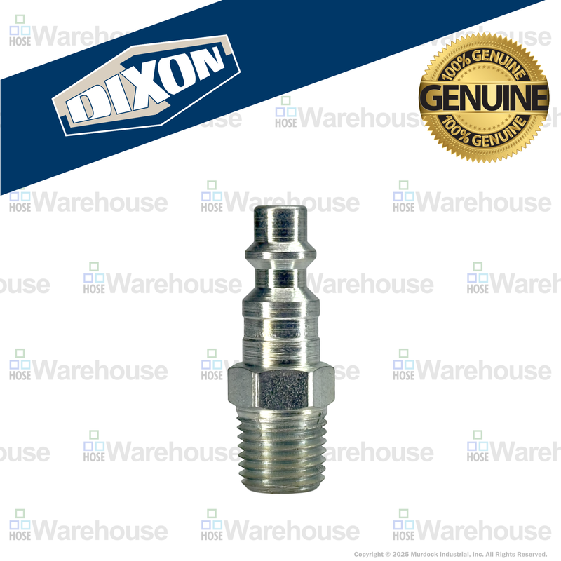 D2M3 by Dixon Valve | Pneumatic Quick Disconnect Coupling | DF-Series | 3/8" Male NPTF x 1/4" Industrial Interchange | Plug | Steel