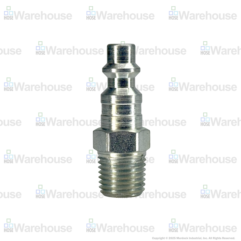 D2M2 by Dixon Valve | Pneumatic Quick Disconnect Coupling | DF-Series | 1/4" Male NPTF x 1/4" Industrial Interchange | Plug | Steel