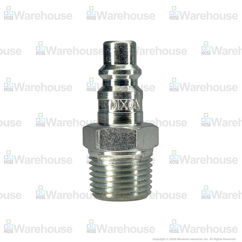 D6M6 by Dixon Valve | Pneumatic Quick Disconnect Coupling | DF-Series | 3/4" Male NPTF x 3/4" Industrial Interchange | Plug | Steel