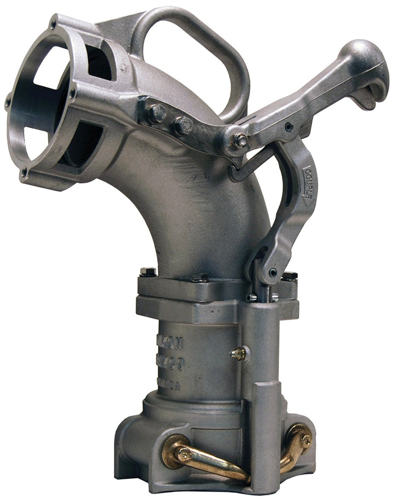 6500 by Dixon Valve | 6500-Series | Self-Locking Drop Elbow | 4" Size | Tightfill Elbow With Locking Handle | Aluminum