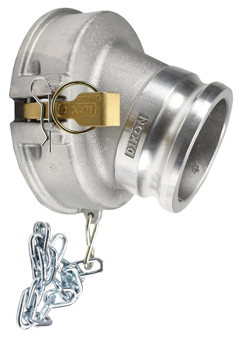 4530G by Dixon Valve | API Drop Adapter | 3" Adapter x 4" API Coupler | with Nitrile Rubber Flat Gasket | Aluminum