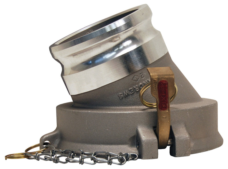 41440-225AL by Dixon Valve | API Gravity Drop Adapter | 4" Adapter x 4" API Coupler | with Flat Nitrile Rubber Gasket | Aluminum