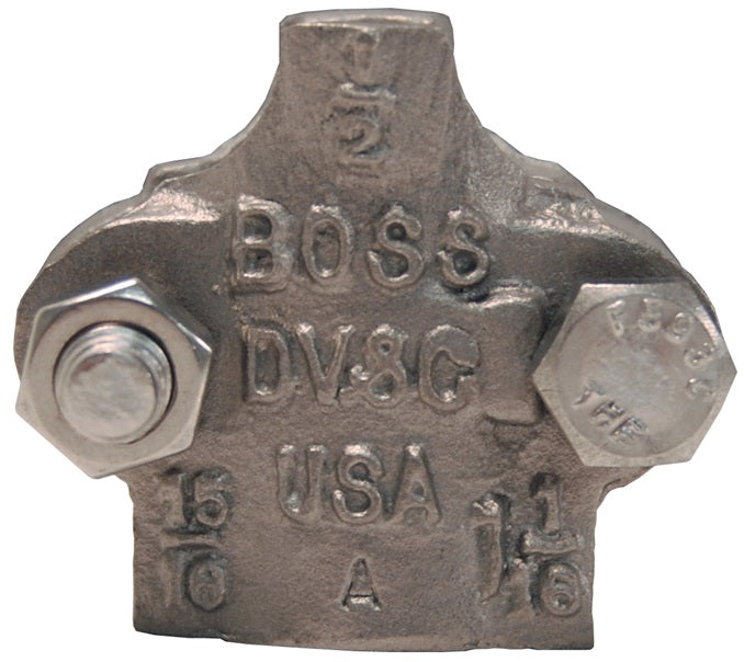 RB4 by Dixon Valve | Boss® Clamp | 2-Bolt Type | 2-Gripping Fingers | 1/2" Hose ID | Hose OD: from 60/64" to 1-4/64" | Stainless Steel