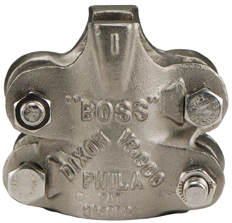 RB14 by Dixon Valve | Boss® Clamp | 4-Bolt Type | 2-Gripping Fingers  | 1" Hose ID | Hose OD: from 1-44/64" to 1-60/64" | Stainless Steel