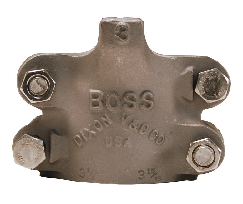 RBU35 by Dixon Valve | Boss® Clamp | 4-Bolt Type | 2-Gripping Fingers  | 3" Hose ID | Hose OD: from 3-32/64" to 3-60/64" | Stainless Steel
