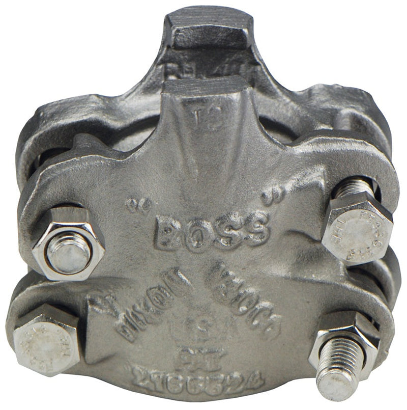RBU14 by Dixon Valve | Boss® Clamp | 4-Bolt Type | 2-Gripping Fingers  | 1" Hose ID | Hose OD: from 1-34/64" to 1-46/64" | Stainless Steel