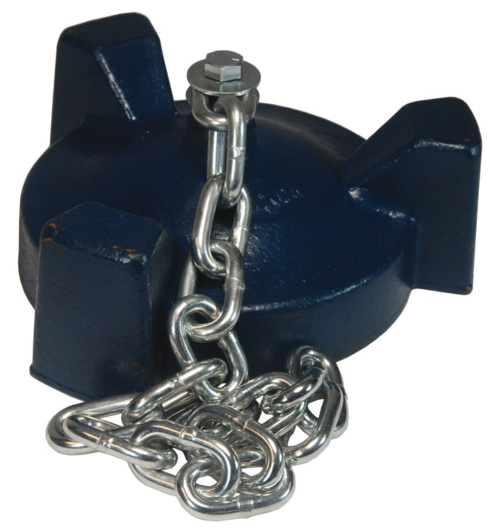 HUC207400BC by Dixon Valve | Boss® LPS Hammer Union Blanking Cap | Figure 207 | 4" Size | Blanking Cap With Bolt and Chain | Forged Steel