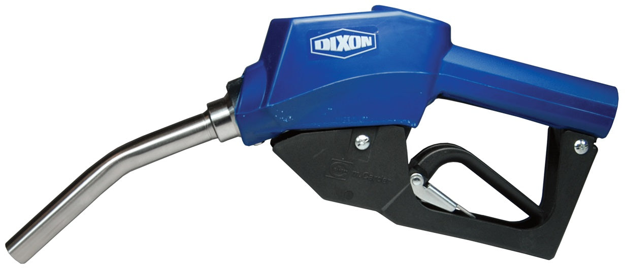 DEFN075 by Dixon Valve | DEF Automatic Shutoff Nozzle | 1" BSPP Inlet | 1-1/18" Spout Outlet | Blue Scuff Guard | Aluminum