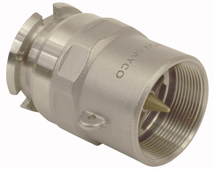 BA32-200 by Dixon Valve | Dry Disconnect | Bayonet Style | 2" Size | Adapter x Female NPT | FKM Seal | Stainless Steel