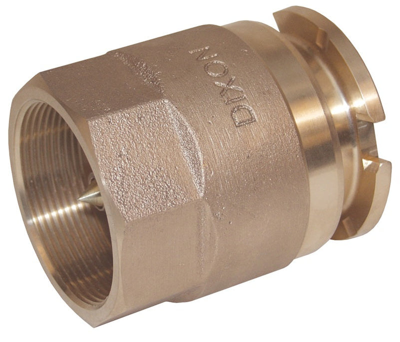 BA32-300 by Dixon Valve | Dry Disconnect | Bayonet Style | 3" Size | Adapter x Female NPT | FKM Seal | Brass