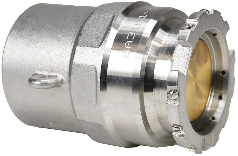 BA31K1-200 by Dixon Valve | Dry Disconnect | Bayonet Style | 2" Size | Keyed Adapter x Female NPT | Nitrile Rubber Seal | Stainless Steel